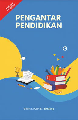 A book cover design featuring the title 'Pengantar Pendidikan' prominently displayed
