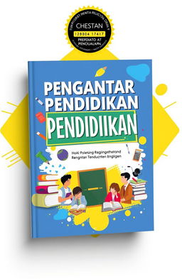 A visually striking book cover design for a book titled 'Pengantar Pendidikan' (Introduction to Education)