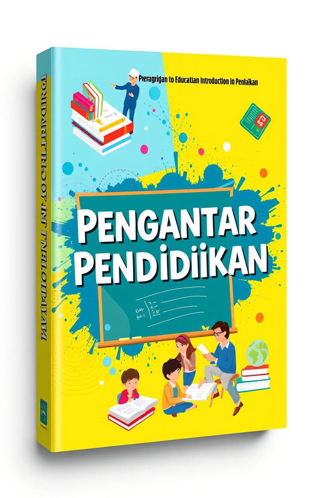 A visually striking book cover design for a book titled 'Pengantar Pendidikan' (Introduction to Education)