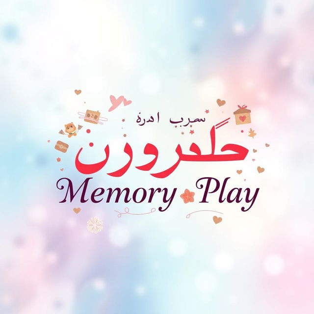 A vibrant graphic design featuring the Persian phrase "خاطره بازی" (meaning "Memory Play") in an elegant and artistic font