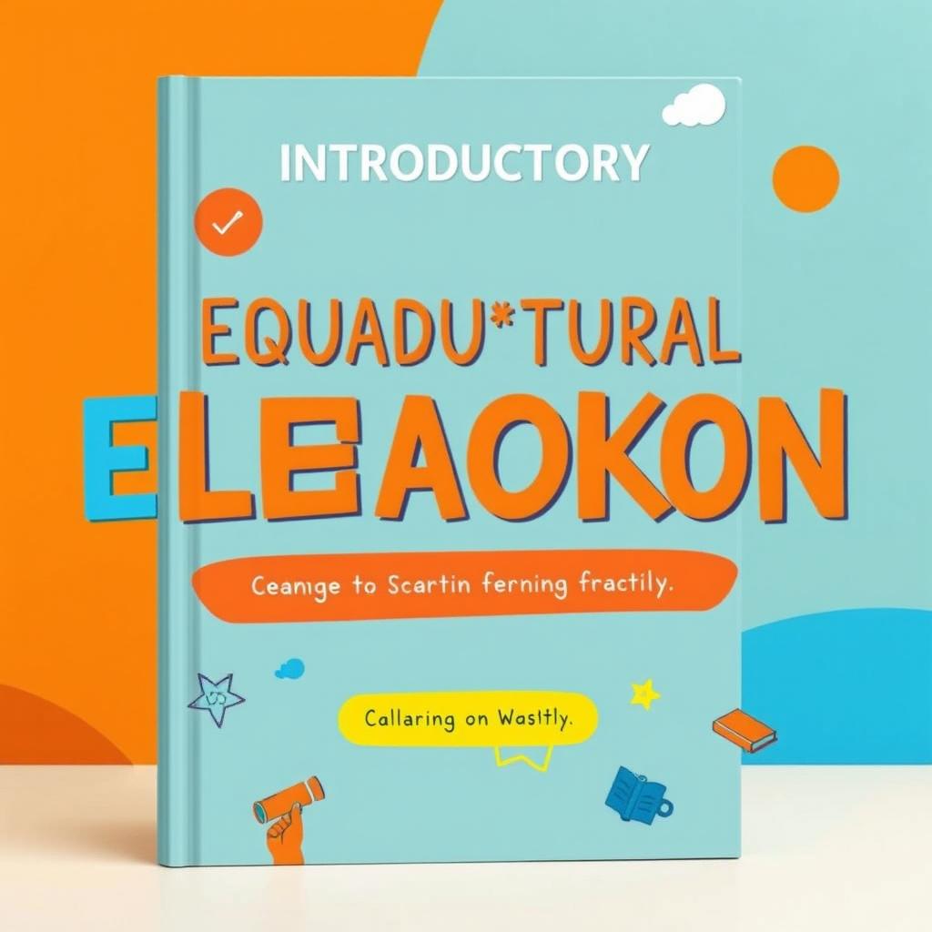 A creatively designed and modern educational book cover featuring an eye-catching introductory title