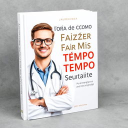 A realistic book cover featuring the title 'Aprenda Como Fazer Mais Tempo Durante um Ato Sexual' prominently displayed