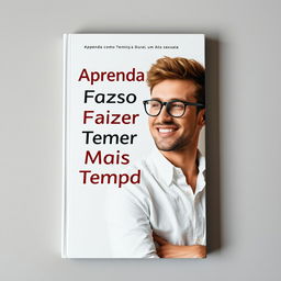 Uma capa de livro realista com o título 'Aprenda Como Fazer Mais Tempo Durante um Ato Sexual' em destaque