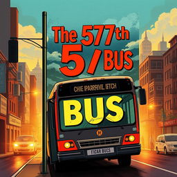 A visually striking book cover for the novel 'The 57th Bus'