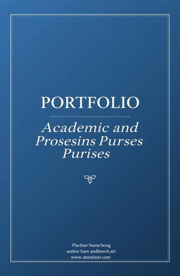 A stylish and professional cover page for a portfolio, featuring the title 'Portfolio in English for Academic and Professional Purposes' prominently at the center