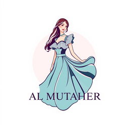 A logo design for the brand 'AL MUTAHER' specializing in women's dresses