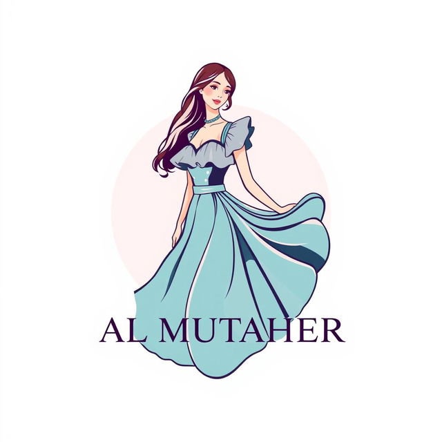 A logo design for the brand 'AL MUTAHER' specializing in women's dresses