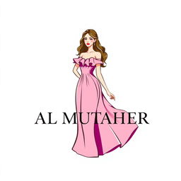 A logo design for the brand 'AL MUTAHER' specializing in women's dresses