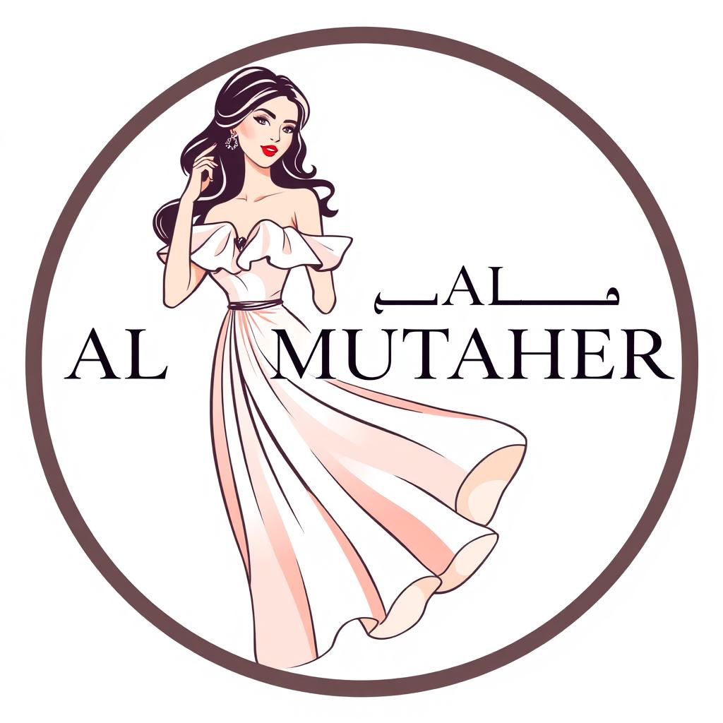 A logo design for the brand 'AL MUTAHER' specializing in women's dresses