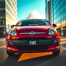 A stylish and modern representation of a Fiat Bravo, showcasing its sleek design and vibrant colors