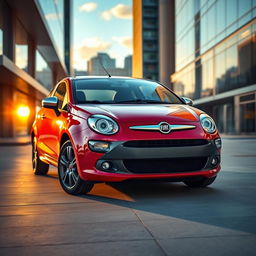 A stylish and modern representation of a Fiat Bravo, showcasing its sleek design and vibrant colors