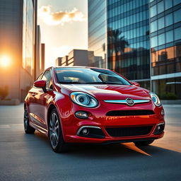 A stylish and modern representation of a Fiat Bravo, showcasing its sleek design and vibrant colors