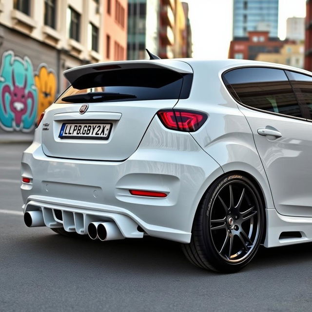 A striking white Fiat Bravo car, expertly tuned for performance and style