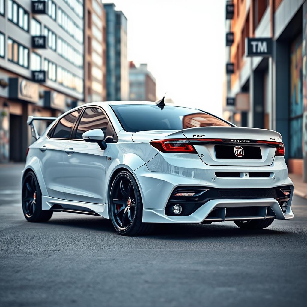 A striking white Fiat Bravo car, expertly tuned for performance and style