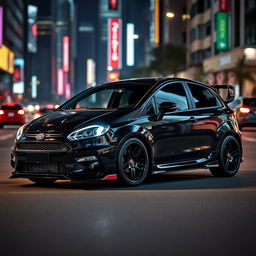 A stunning black Fiat Car Bravo, expertly tuned for performance