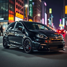 A stunning black Fiat Car Bravo, expertly tuned for performance