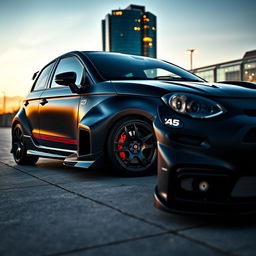 An impressive black Fiat Car Vrecta, expertly tuned for high performance