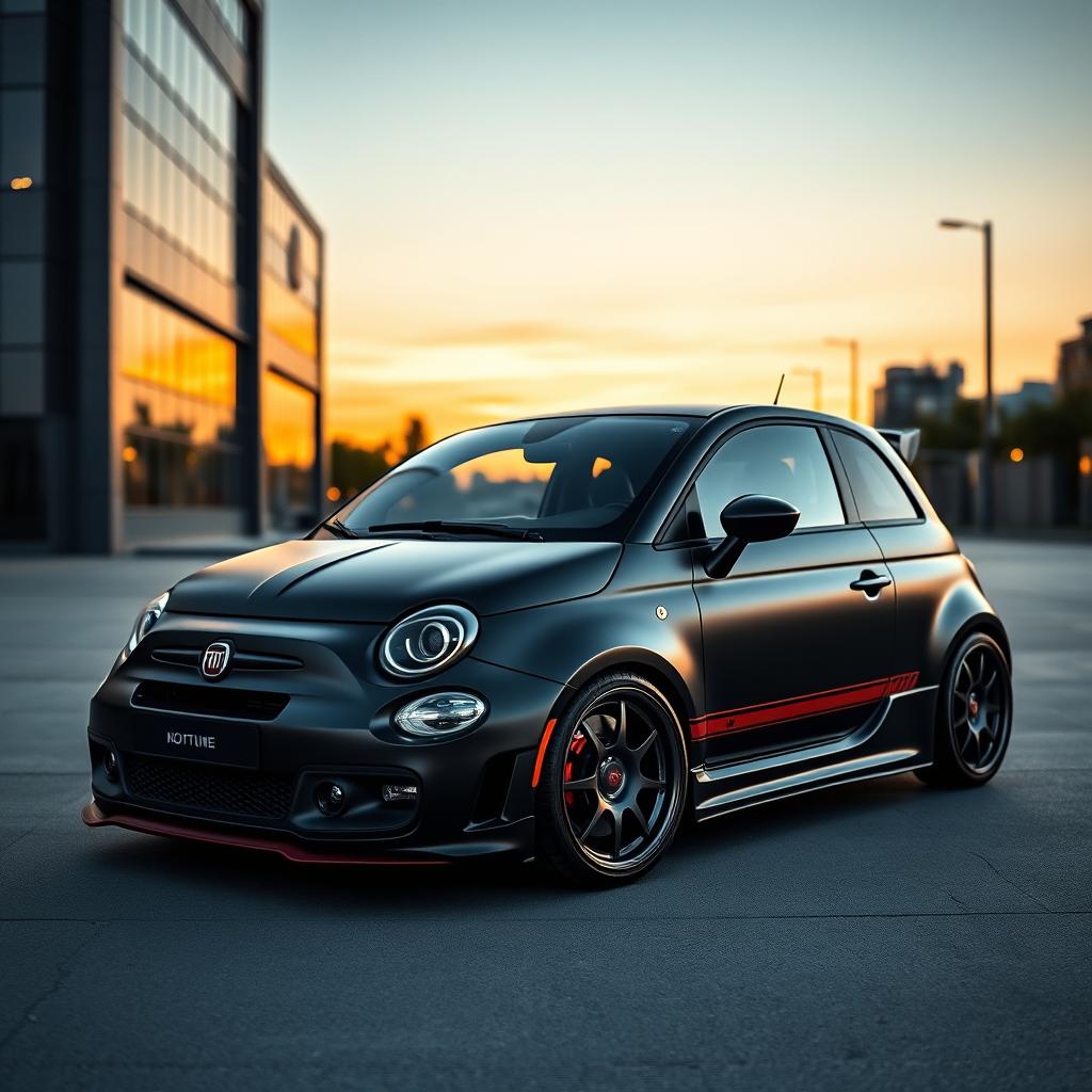 An impressive black Fiat Car Vrecta, expertly tuned for high performance