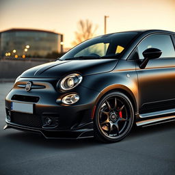 An impressive black Fiat Car Vrecta, expertly tuned for high performance
