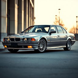 A restyled version of the 1997 BMW E38 750iL, showcasing a modern interpretation while retaining classic elements