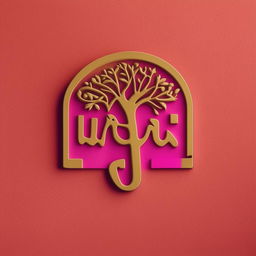 A vibrant and striking logo for the 'Wallife India Wallpaper Company', demonstrating Indian cultural elements, wall coverings and the Indian color palette