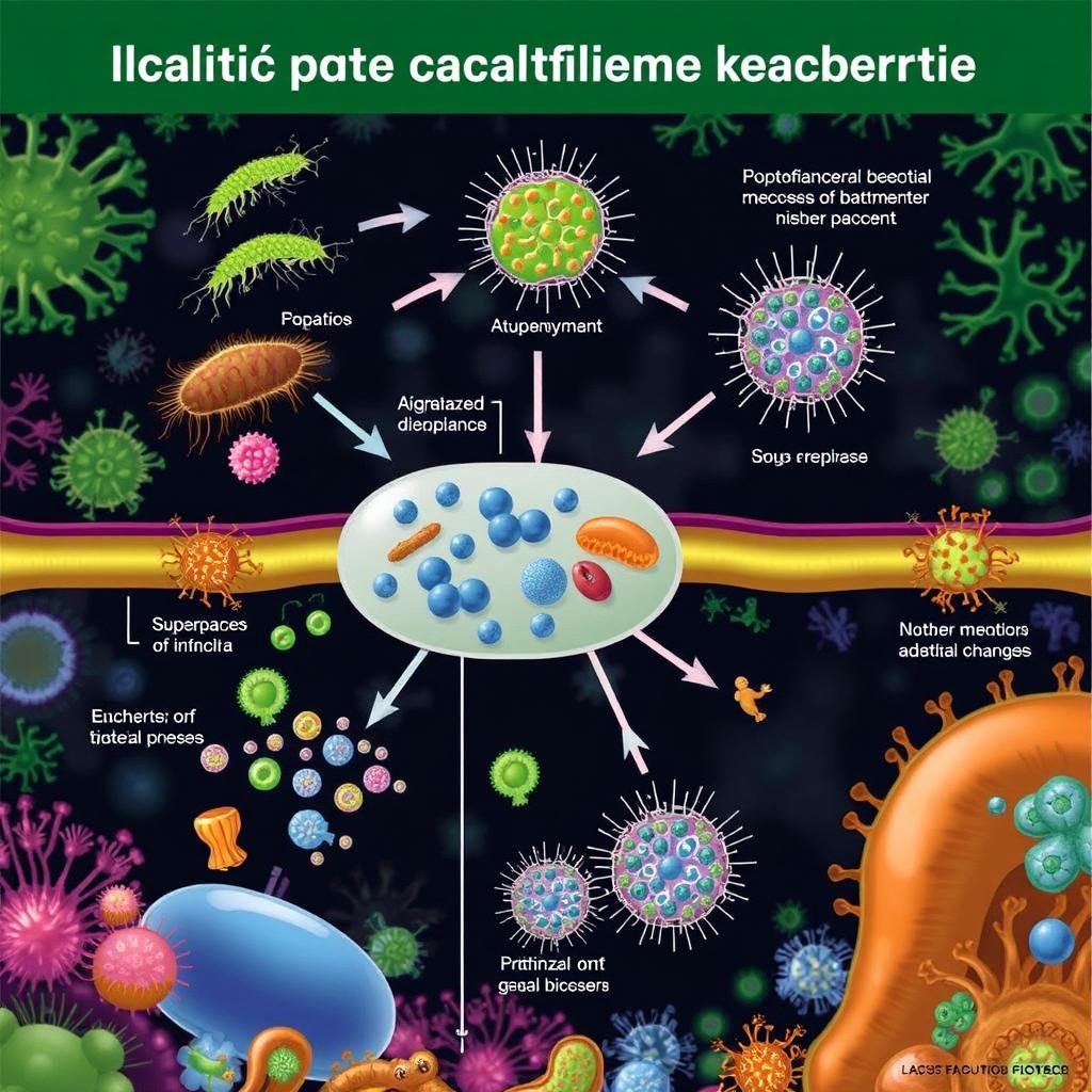 An informative illustration depicting the role of protozoa in inducing adaptive responses in bacteria