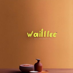 A vibrant and striking logo for the 'Wallife India Wallpaper Company', demonstrating Indian cultural elements, wall coverings and the Indian color palette