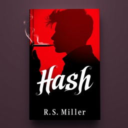 A book cover featuring the silhouette of a young man in profile, holding a cigarette between his fingers