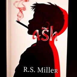 A book cover featuring the silhouette of a boy in profile, with a mysterious and passionate aura created by a red shadow