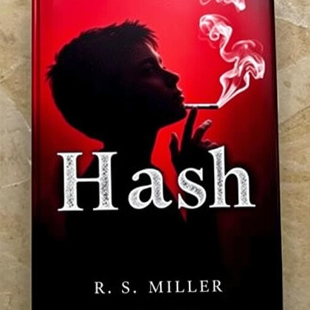 A book cover featuring the silhouette of a boy in profile, with a mysterious and passionate aura created by a red shadow