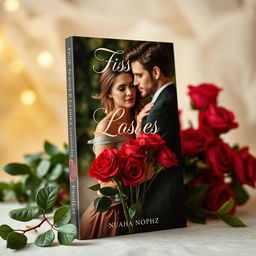 A beautiful, classy erotic romance book cover featuring elegant red roses