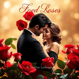 A beautiful, classy erotic romance book cover featuring elegant red roses