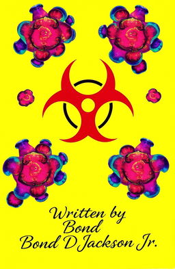 A striking image featuring a vivid yellow background adorned with a prominent red biohazard insignia at the center