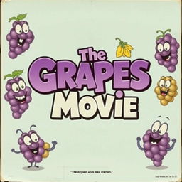 A realistic vintage 1980s movie poster for a comedy film titled "The Grapes Movie