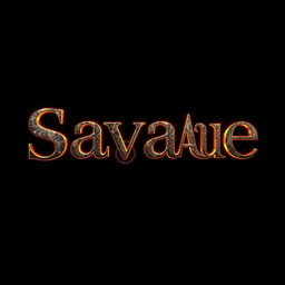 Bold, impactful text displaying the phrase 'Savage Aura' in a striking font, centered on a completely black background