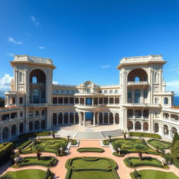 A grand and imposing building designed for the minister of a country and council chambers, set in Italy
