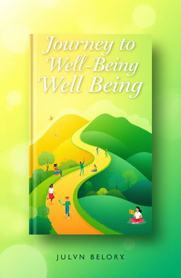 A beautifully designed A5 book cover titled "Journey to Well Being" focused on positive psychology