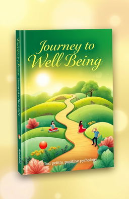 A beautifully designed A5 book cover titled "Journey to Well Being" focused on positive psychology