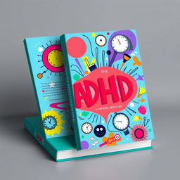 A vibrant and engaging book cover design focusing on the theme of ADHD