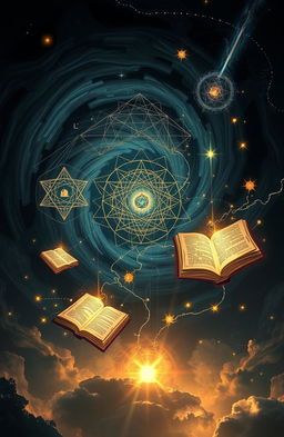 A striking visual representation of the intricate connections between metaphors, metaphysics, and the mind, entwined with elements of murder and mystery