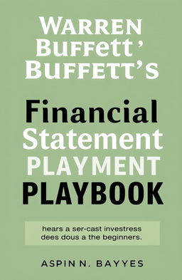 A book cover design for 'Warren Buffett's Financial Statement Playbook'