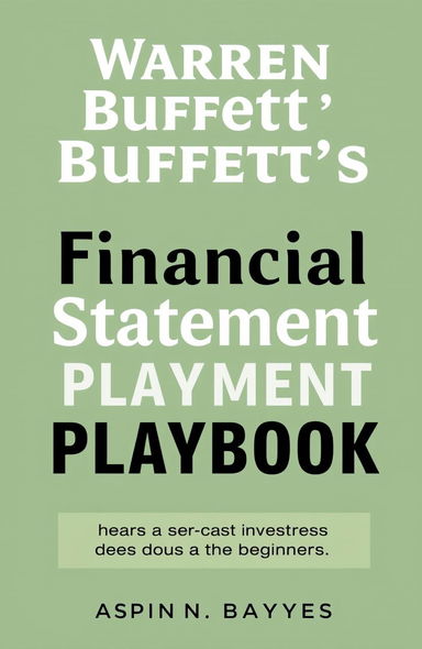 A book cover design for 'Warren Buffett's Financial Statement Playbook'