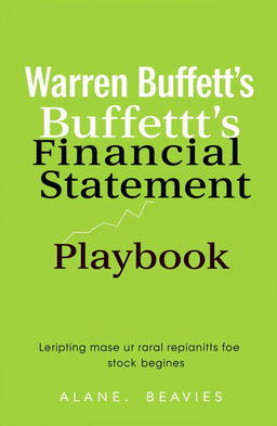 A book cover design for 'Warren Buffett's Financial Statement Playbook'