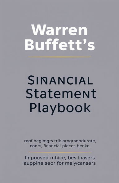 A book cover design for 'Warren Buffett's Financial Statement Playbook'