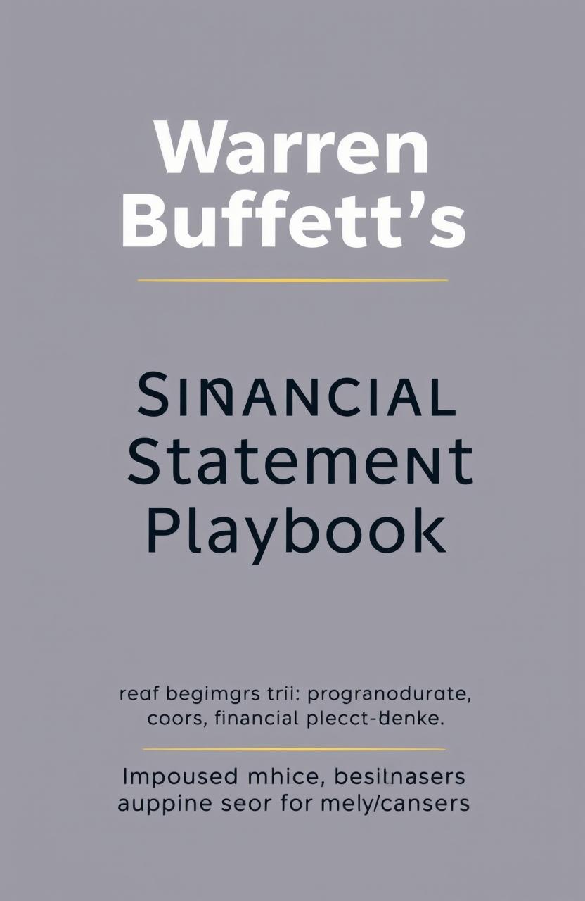A book cover design for 'Warren Buffett's Financial Statement Playbook'