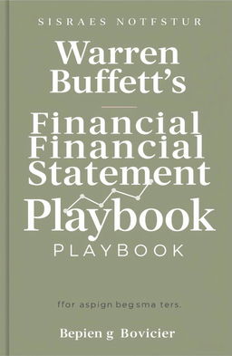 A book cover design for 'Warren Buffett's Financial Statement Playbook'