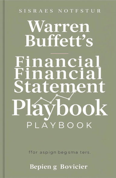 A book cover design for 'Warren Buffett's Financial Statement Playbook'