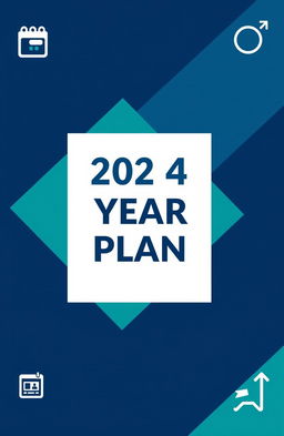 A stylish and modern cover page for a year plan document