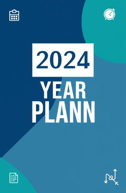 A stylish and modern cover page for a year plan document