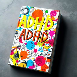 A visually striking book cover that represents Attention Deficit Hyperactivity Disorder (ADHD) through abstract art